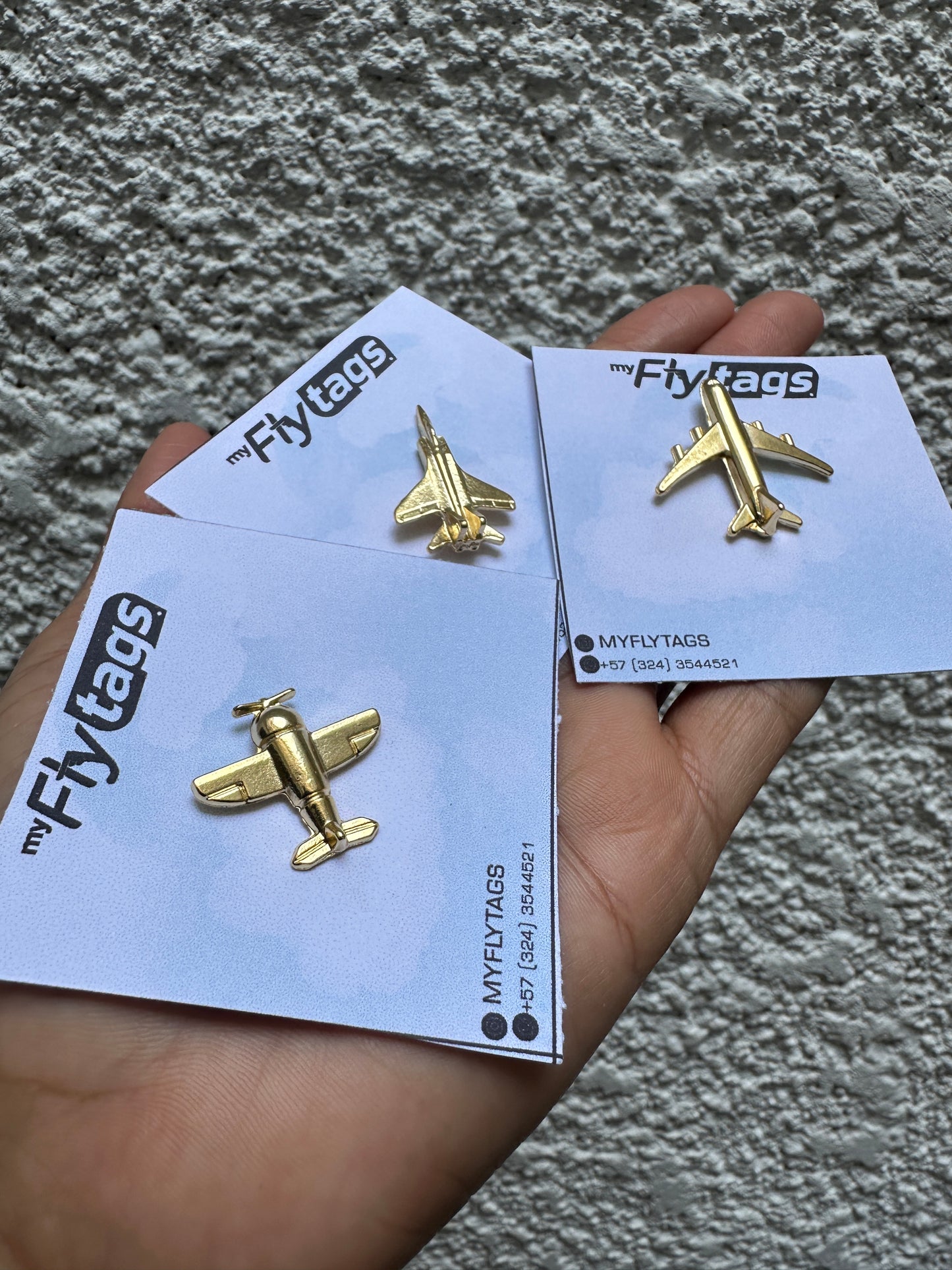 Combo 3 aviones Dorados