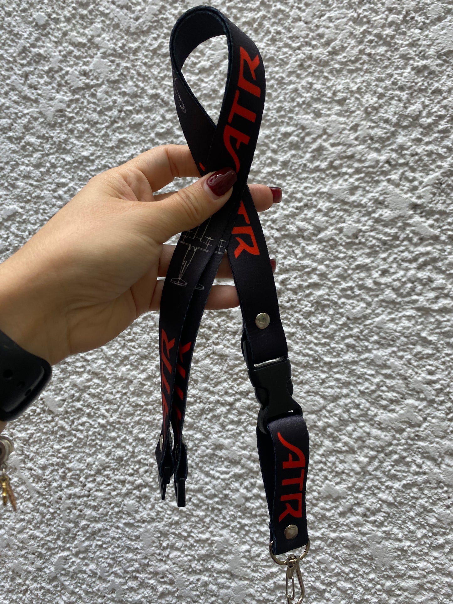 Lanyard ATR Negro y Rojo