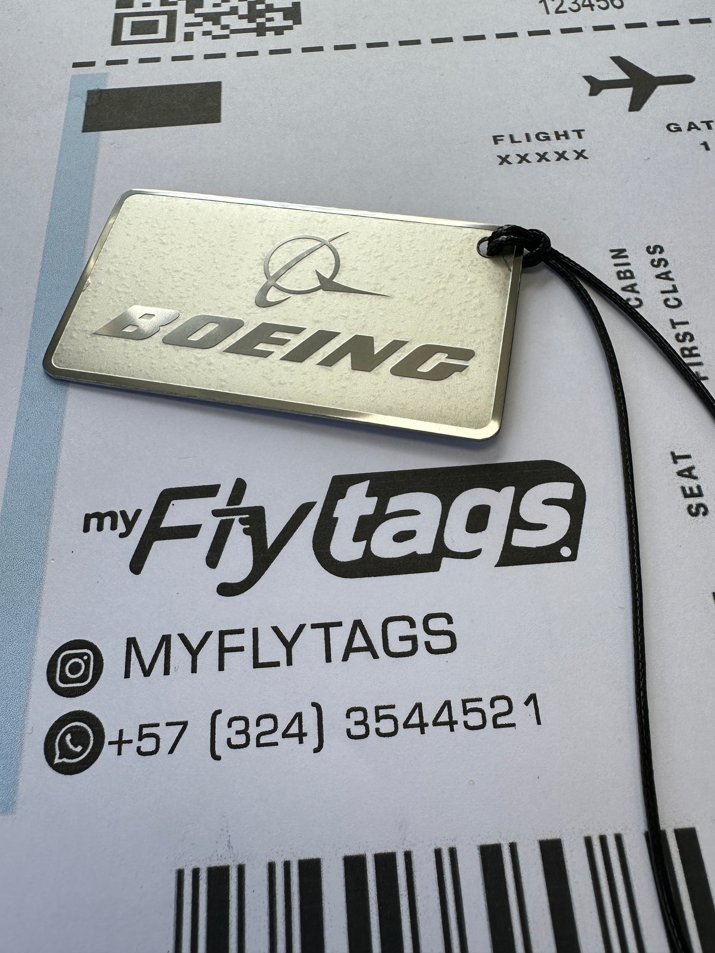 Crew tag metálico Boeing