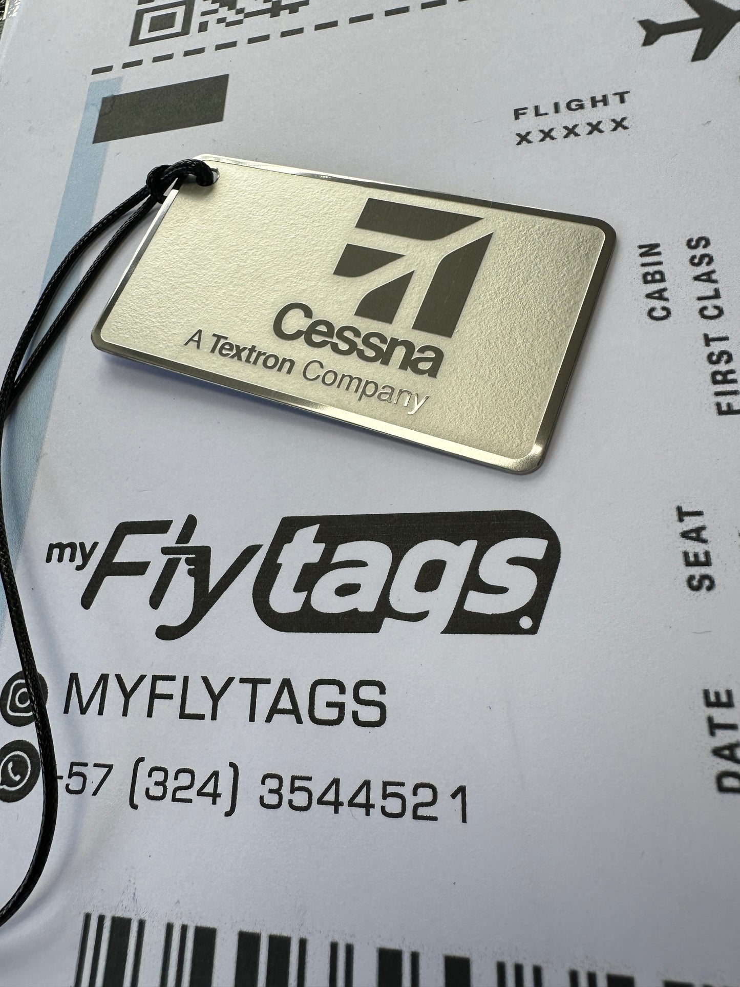 Crew tag metálico Cessna a textron company