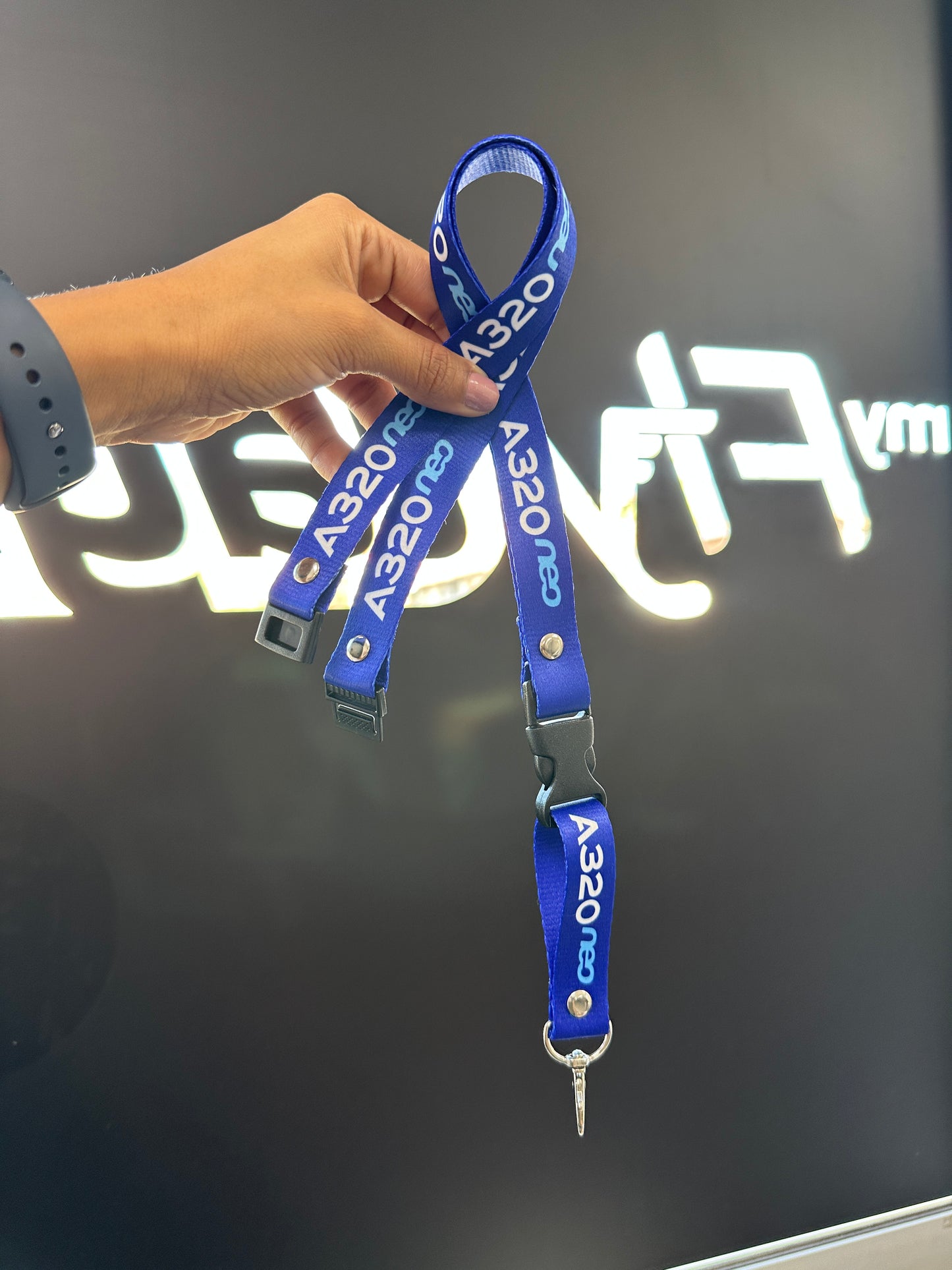 Lanyard A320 Neo Azul Oscuro