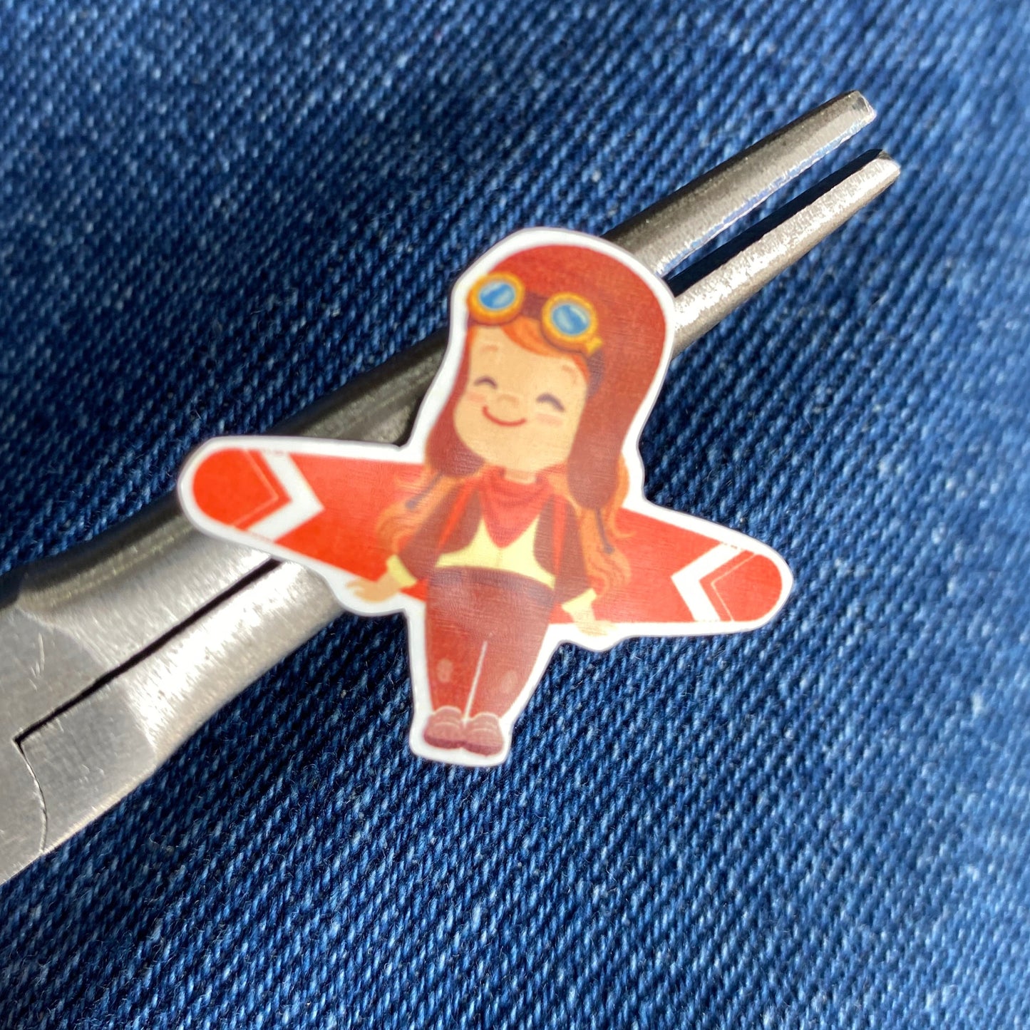 Pin aviador niña