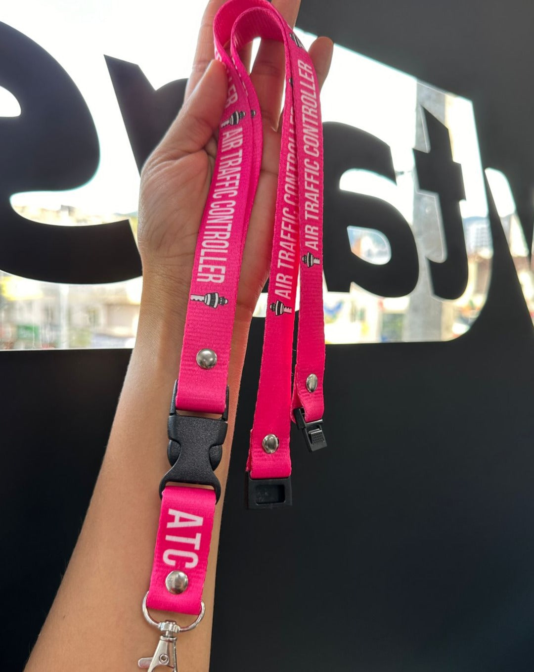 Lanyard Air Traffic Controller Pink