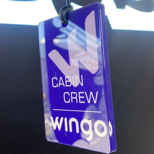 Crew tag Acrílico CABIN CREW Wingo