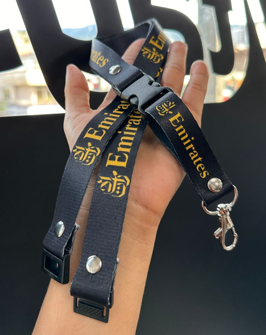 Lanyard Emirates Negro