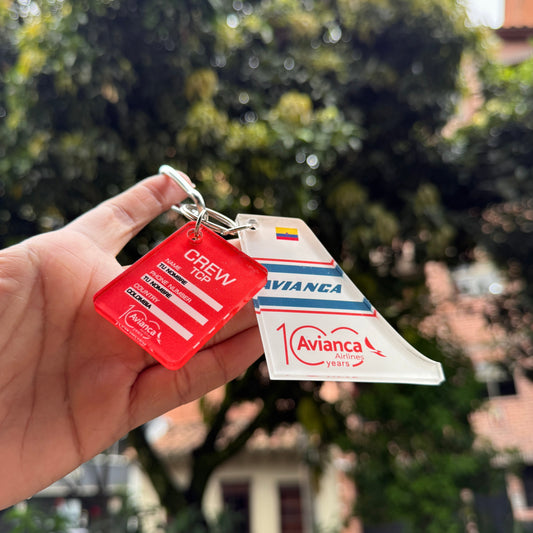 Llavero tipo colita avianca diseño 2