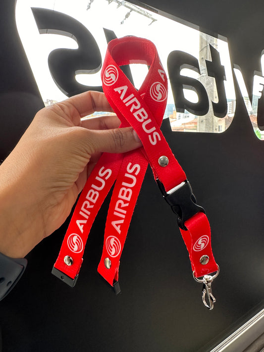 lanyard Airbus Rojo