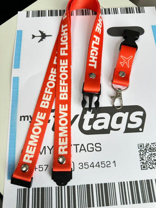 Lanyard Remove Before Flight Naranja