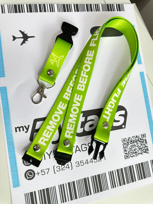 Lanyard Remove Before Flight verde