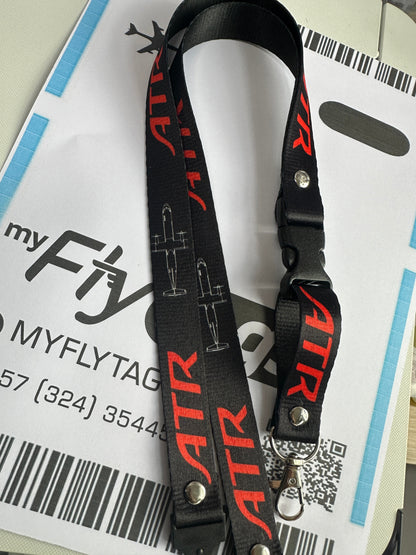 Lanyard ATR Negro y Rojo