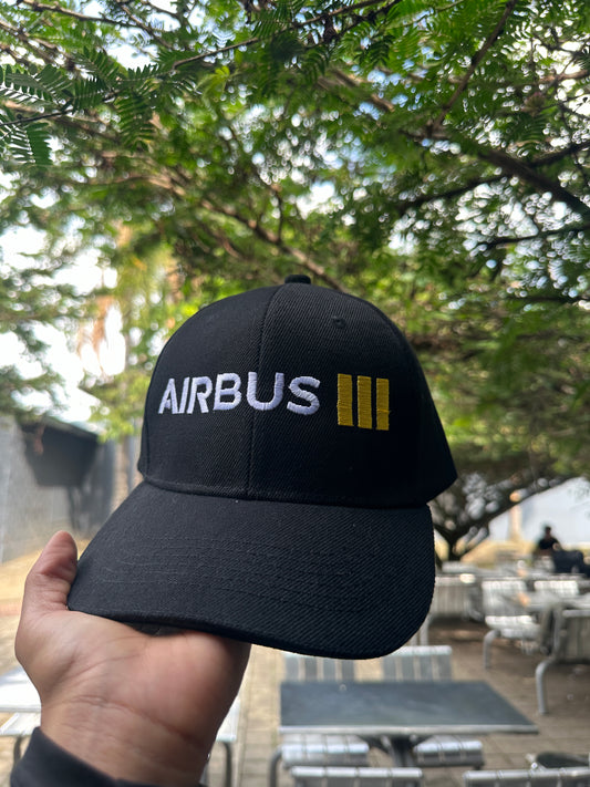 Gorra negra AIRBUS 3 galones