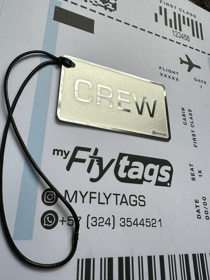 Crew tag metálico Flight Attendant