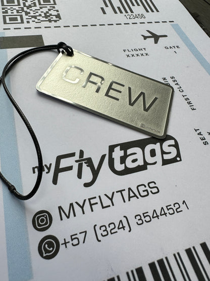 Crew tag metálico Travel avión