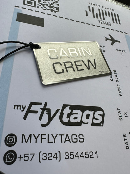 Crew tag metálico cabin crew