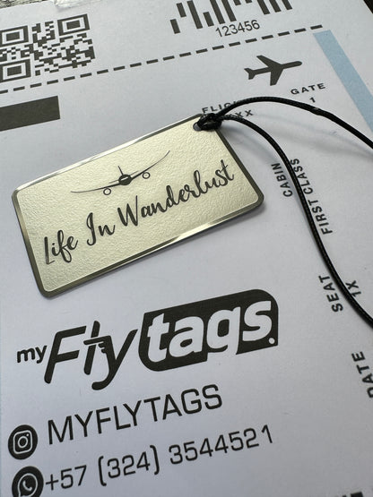 Crew tag metálico Life in Wanderlust