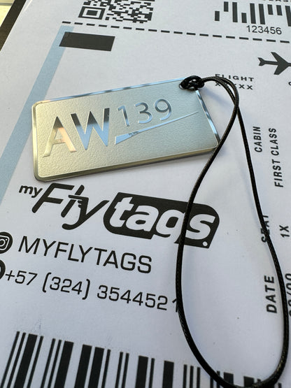 Crew tag metálico AW 139