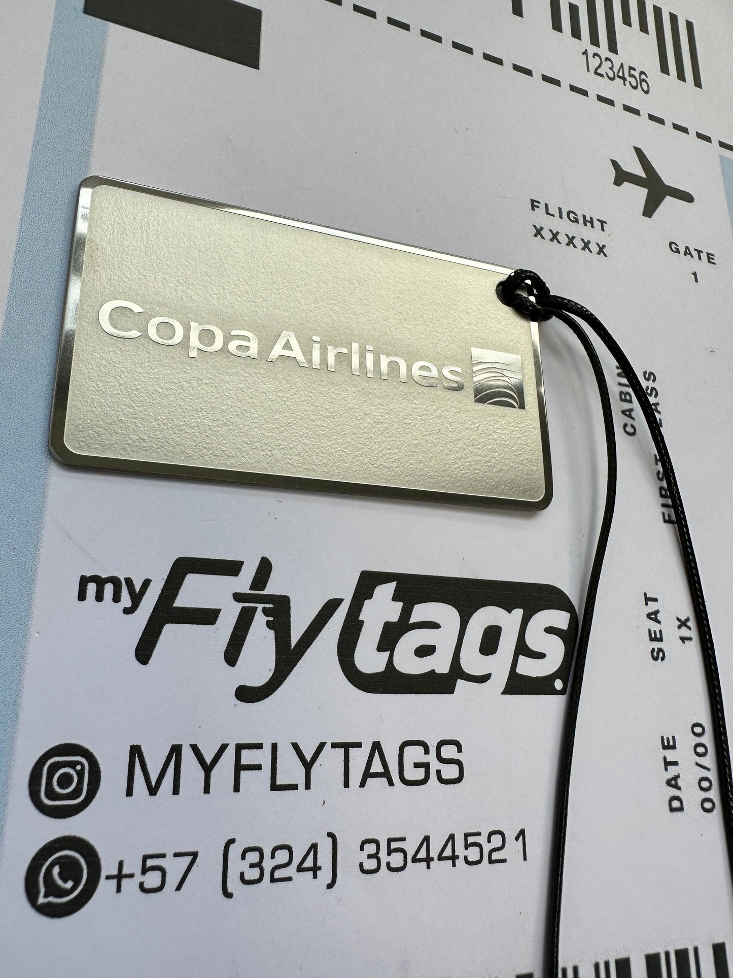 Crew tag metálico Copa Airlines diseño 1