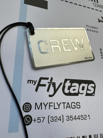 Crew tag metálico Satena