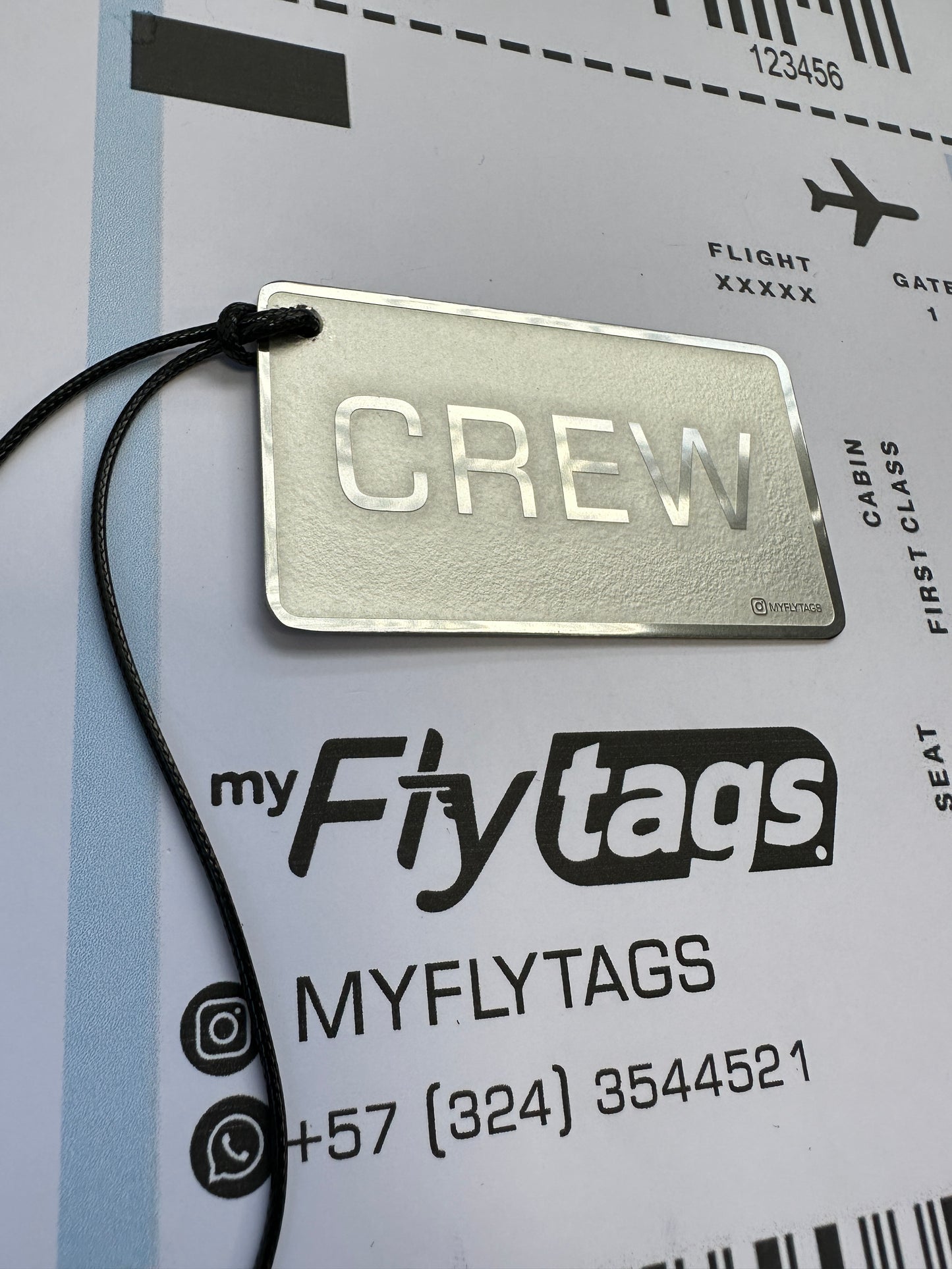 Crew tag metálico United Airlines