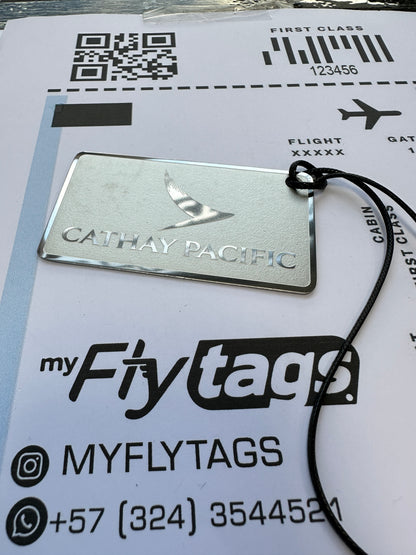 Crew tag metálico Cathay Pacific