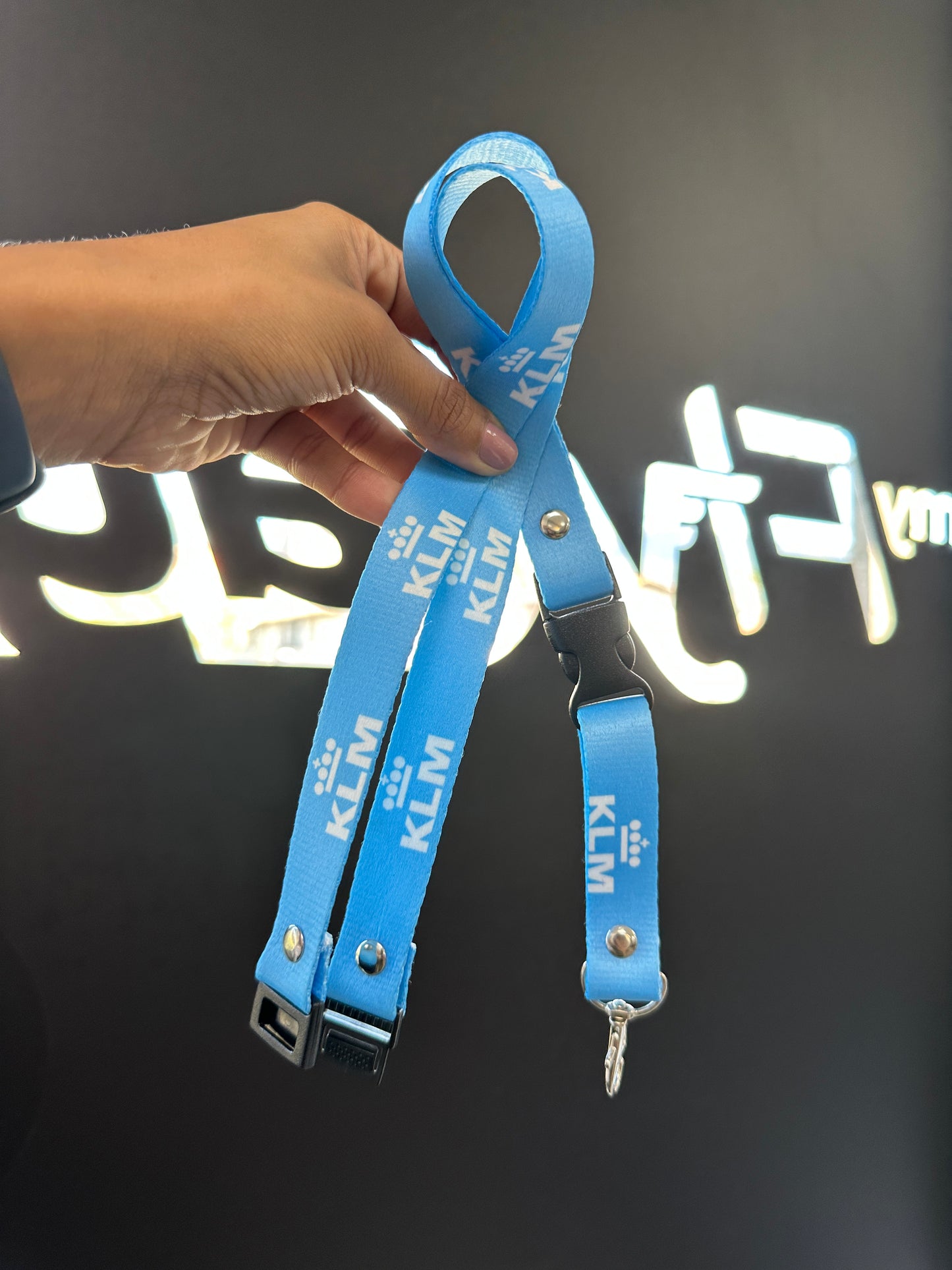 Lanyard KLM diseño 2