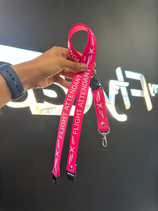 Lanyard Flight attendant pink