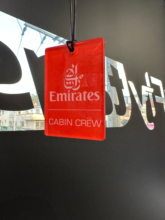 Crew tag Acrílico Emirates CABIN CREW