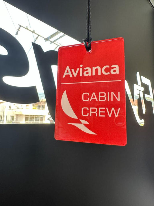 Crew tag Acrílico CABIN CREW Avianca