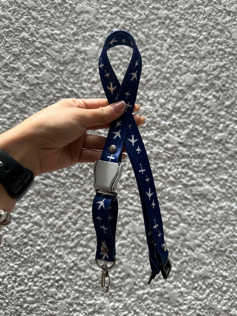 Lanyard Azul Aviones Seat belt