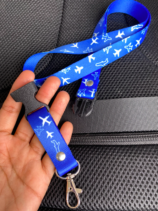 Lanyard aviones Blue