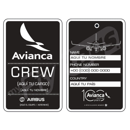 Crew tag Avianca A320 / A32S