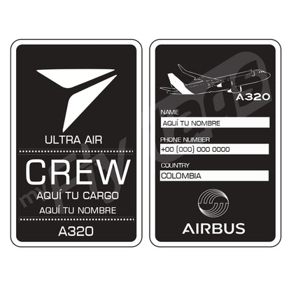 Crew tag metálico Ultra Air