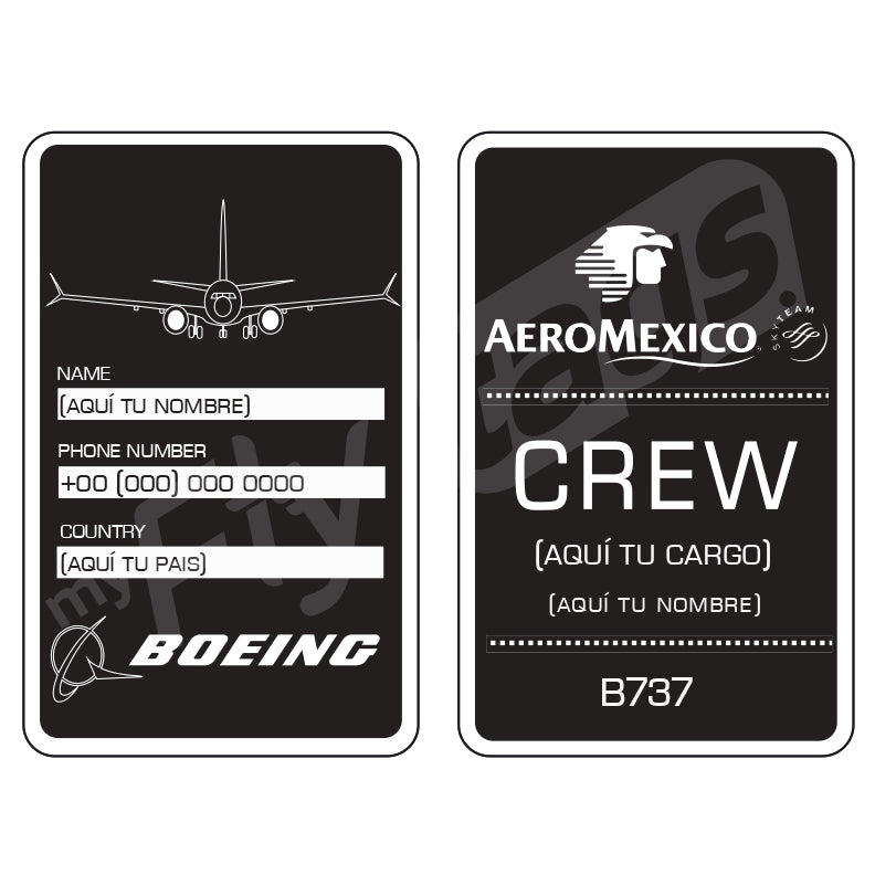 Crew Tag Metálico Aeromexico