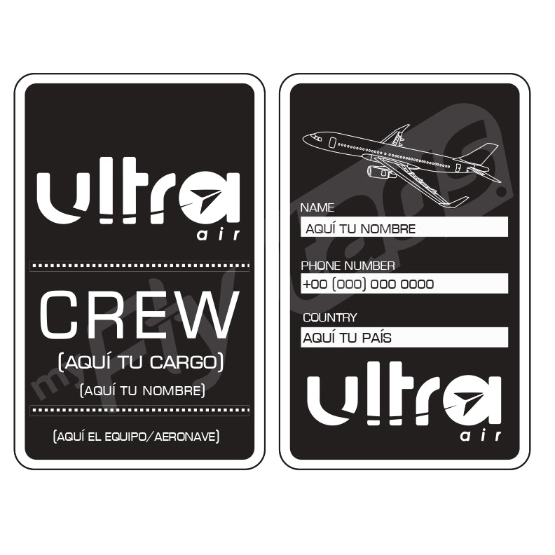 Crew tag metálico Ultra Air