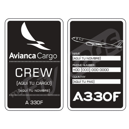 Crew tag Avianca Cargo