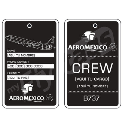 Crew Tag Metálico Aeromexico