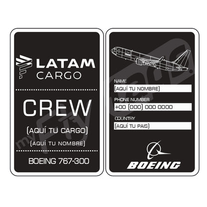 Crew tag Latam Cargo