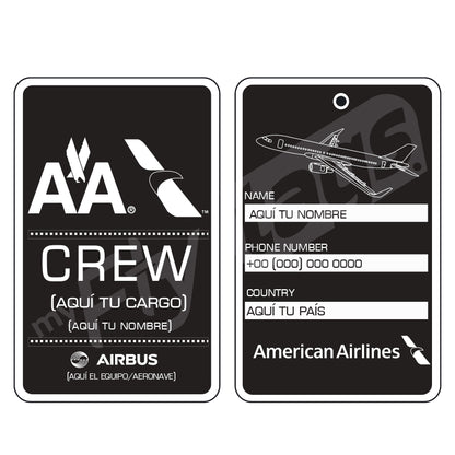 Crew tag American Airlines A320