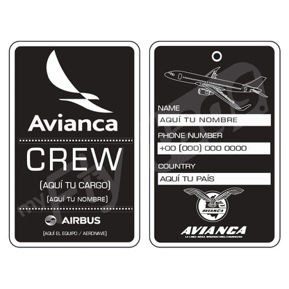 Crew tag Avianca A320 / A32S