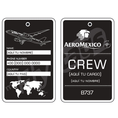 Crew Tag Metálico Aeromexico