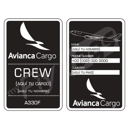 Crew tag Avianca Cargo