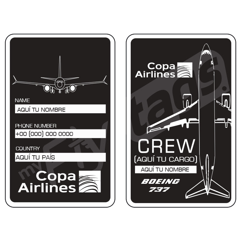 Etiqueta de la tripulación de Copa Airlines