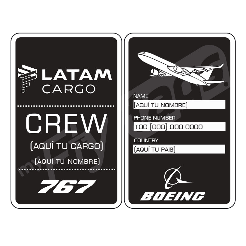 Crew tag Latam Cargo