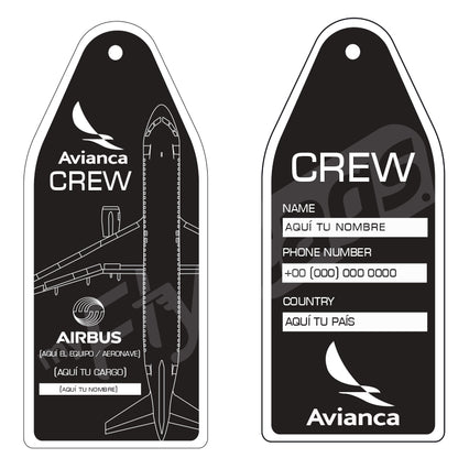 Crew tag Avianca A320 / A32S