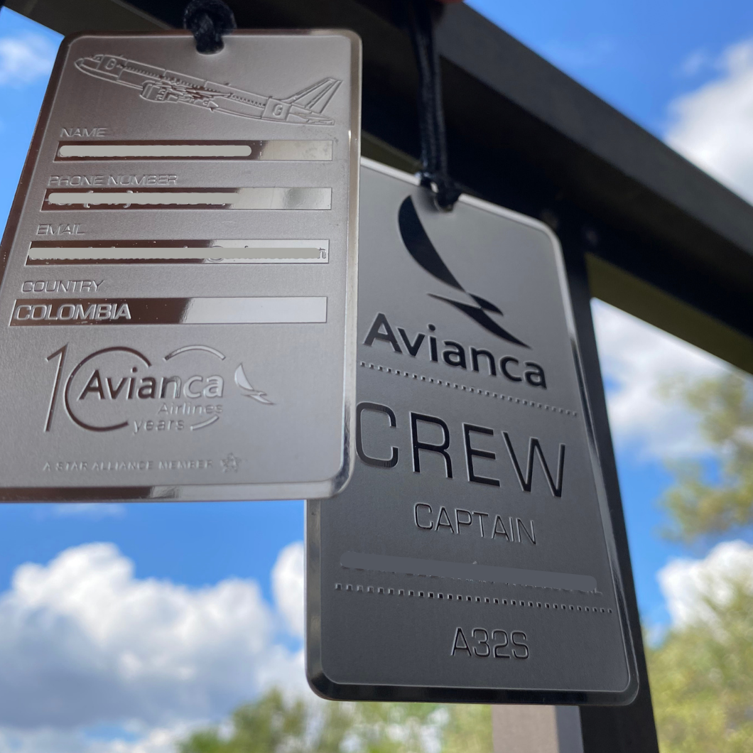 Crew tag Avianca A320 / A32S – My fly tags