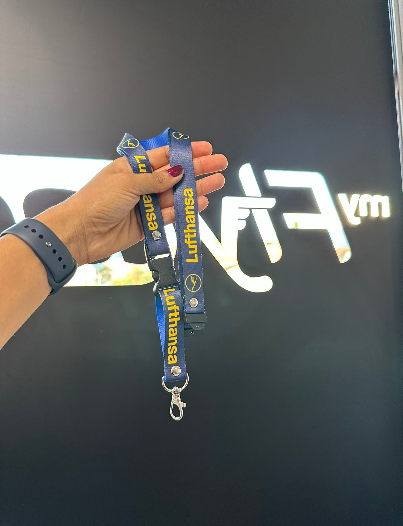 Lanyard Lufthansa blue