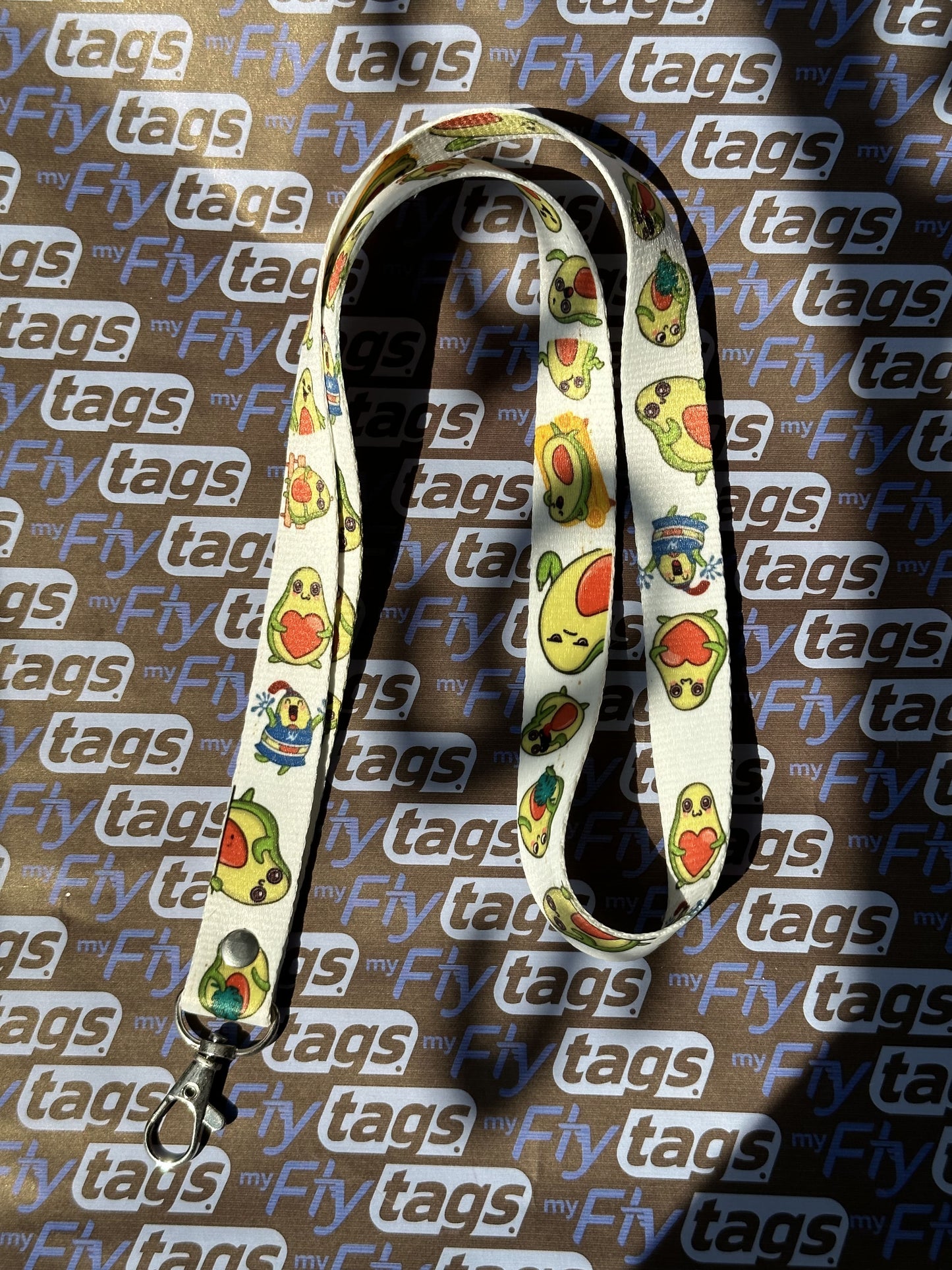 Lanyard Aguacates blanco