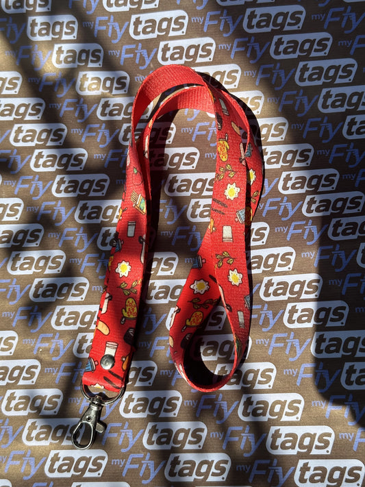 Lanyard Bakery rojo