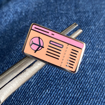 Pin tiquete de viaje