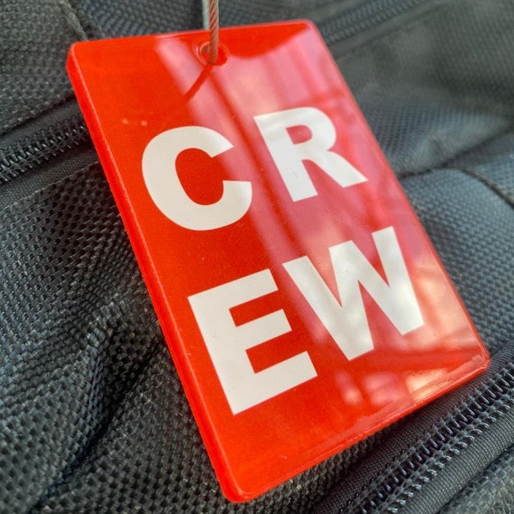 Crew Tag Acrílico CR EW Rojo